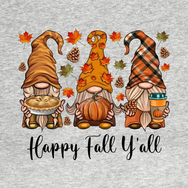 Pumpkin Gnomes Fall Autumn Cute Halloween Thanksgiving Funny Shirt by Kelley Clothing